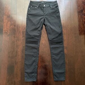 prAna Women's Brenna Moto Pants Size 4 Black Stretch Skinny Mid Rise Outdoor